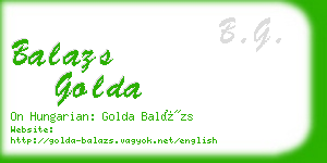 balazs golda business card